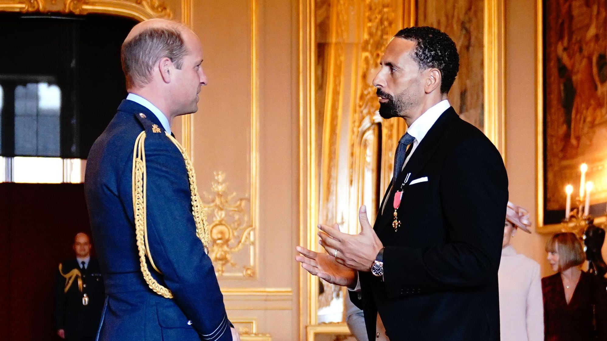 Rio Ferdinand And Adam Peaty Pick Up OBEs From Prince William